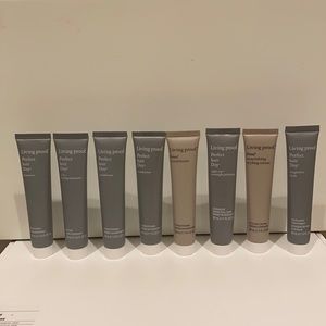 Living Proof shampoo, conditioner, overnight perfector, styling cream, hair mask